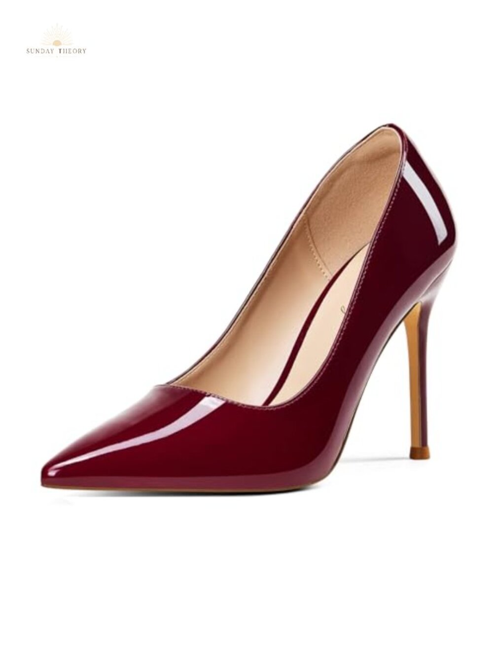 Elisabet Tang Women's Pointed Toe Stiletto High Heels Pumps Faux Leather